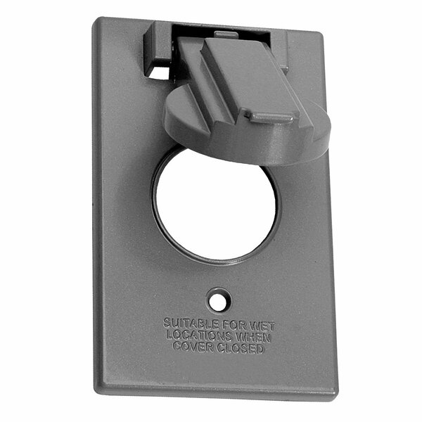 Teddico Bwf Electrical Box Cover, 1 Gang, Single Receptacle 4171-1